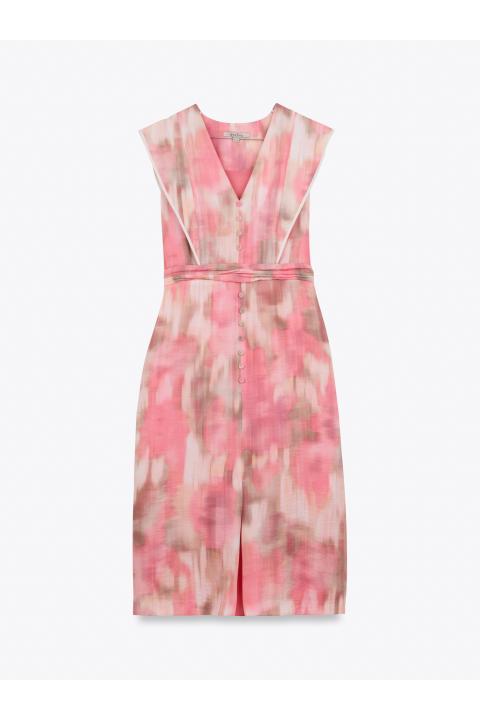 Vestido midi manchas viveado ROSA