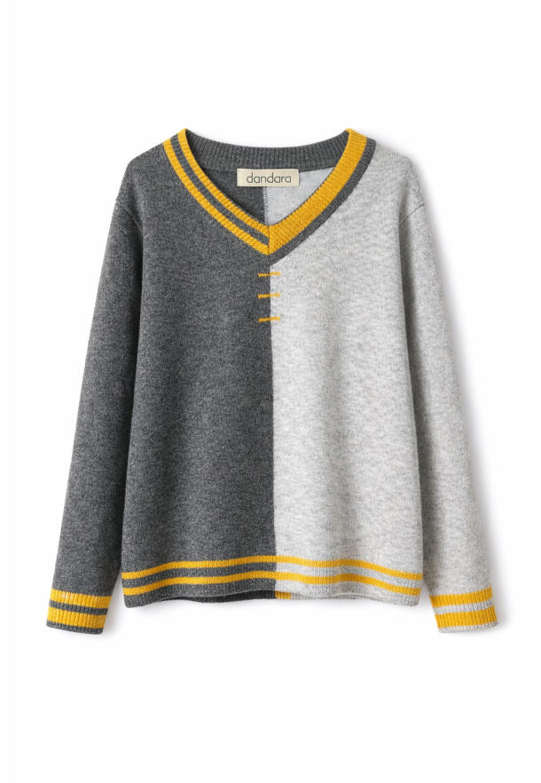 Jersey pico contraste GRIS