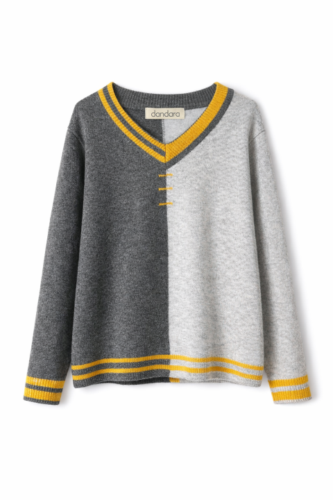 Jersey pico contraste GRIS