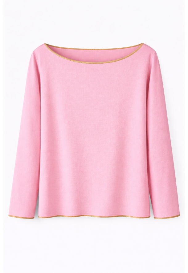T-shirt cinta oro barco ROSA