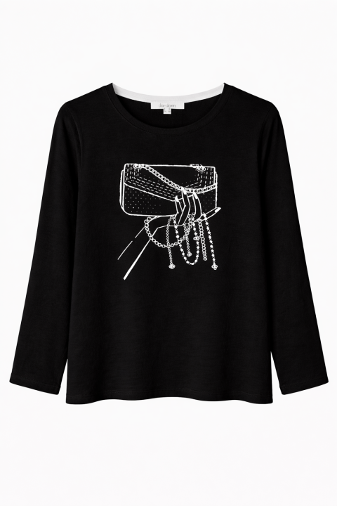 Camiseta mano NEGRO