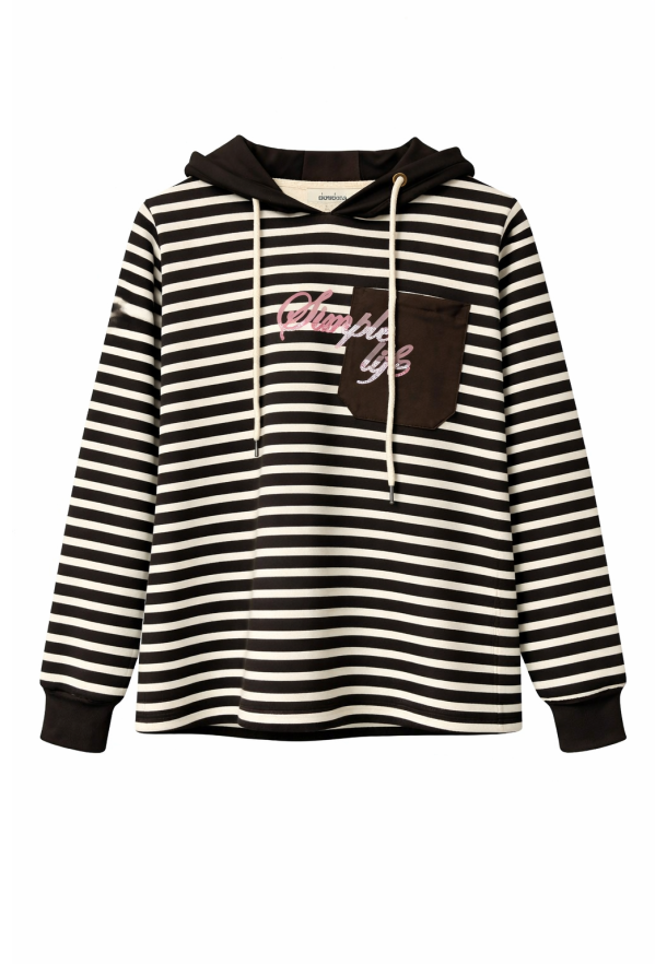 Sweatshirt stripes MARRON