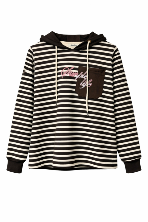 Sweatshirt stripes MARRON