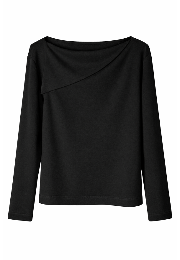 Camiseta asimétrica NEGRO