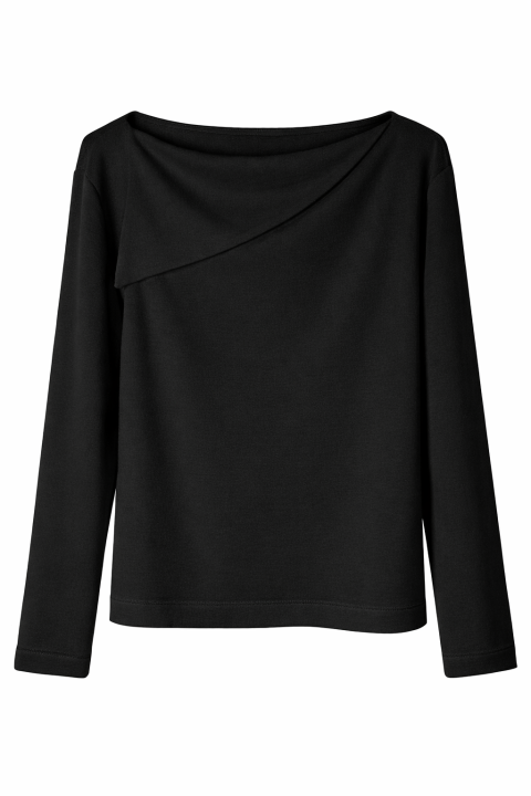 Camiseta asimétrica NEGRO