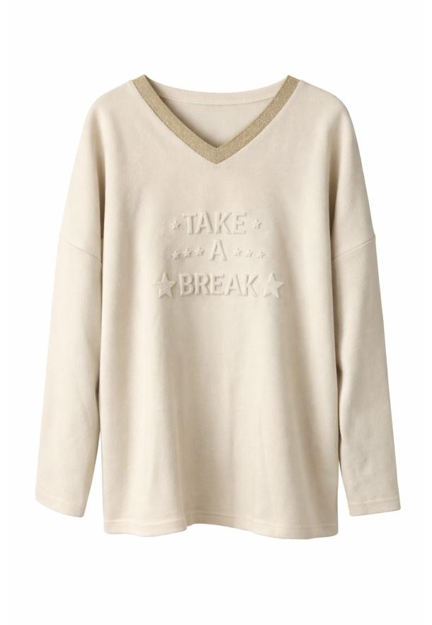 Sudadera take a break BEIGE
