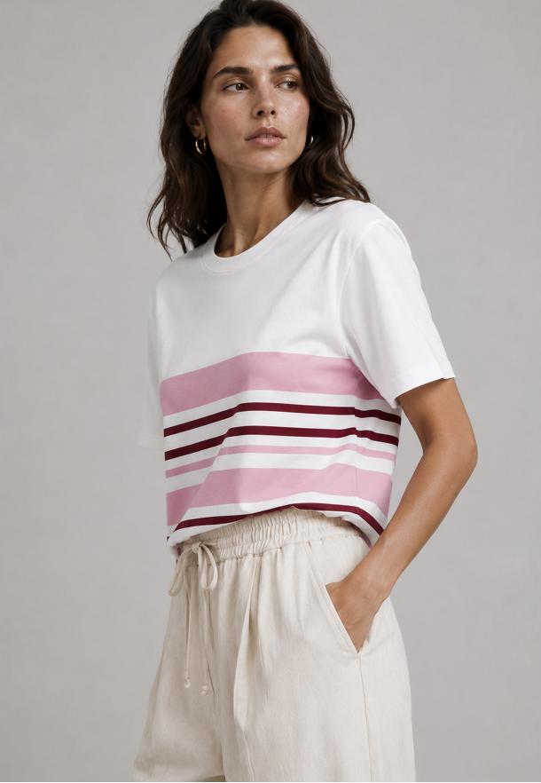 Camiseta rayas BLANCO