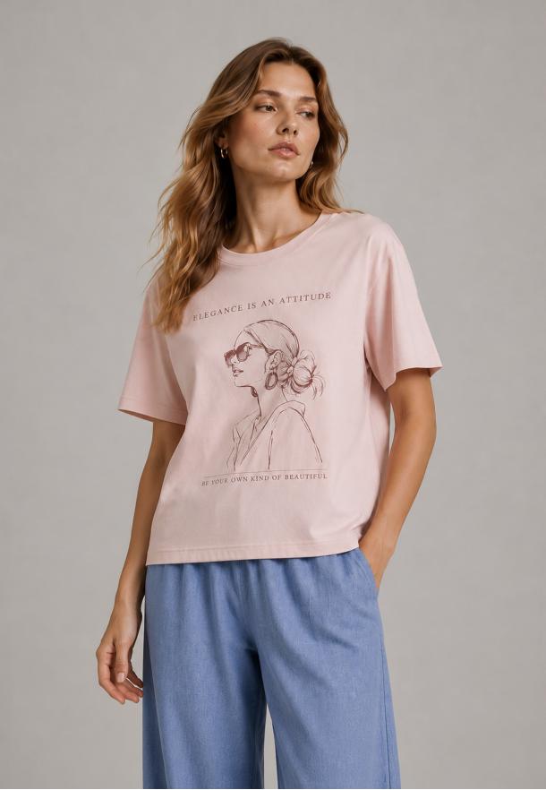T-shirt chica rosa ROSA