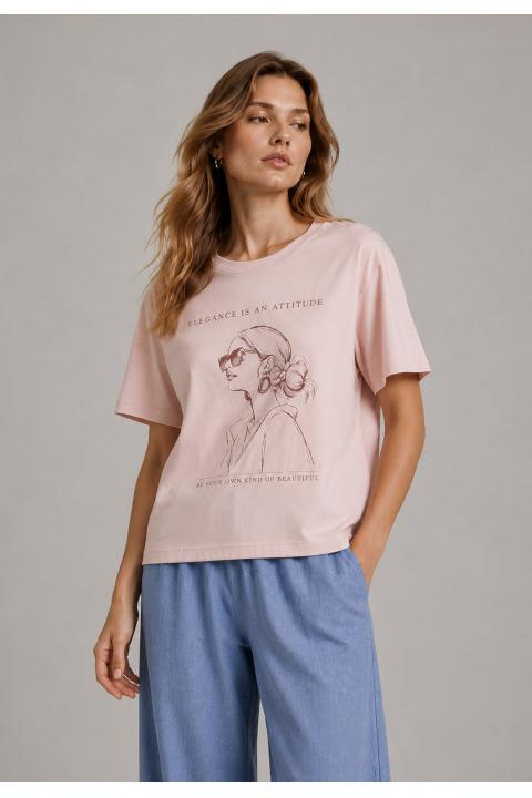 camiseta chica rosa ROSA