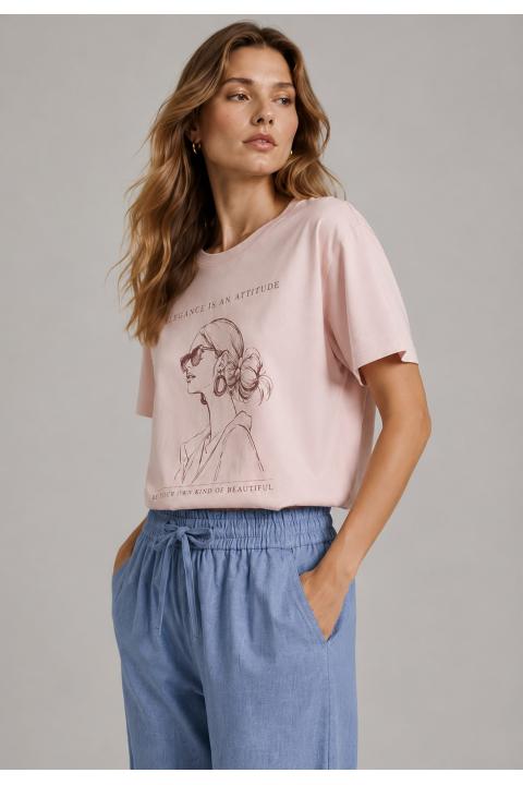 camiseta chica rosa ROSA