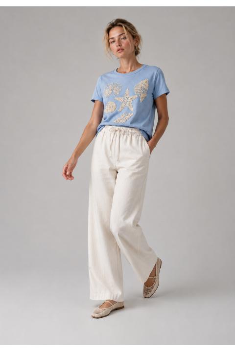 T-shirt caracoles AZUL