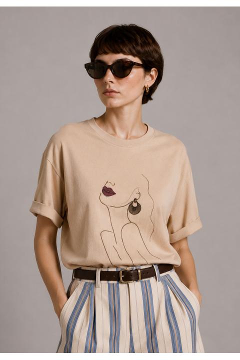 T-shirt chica NATURAL