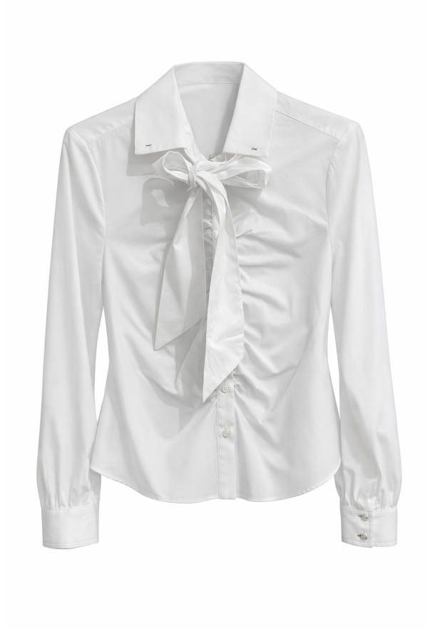 Blusa frunces BLANCO