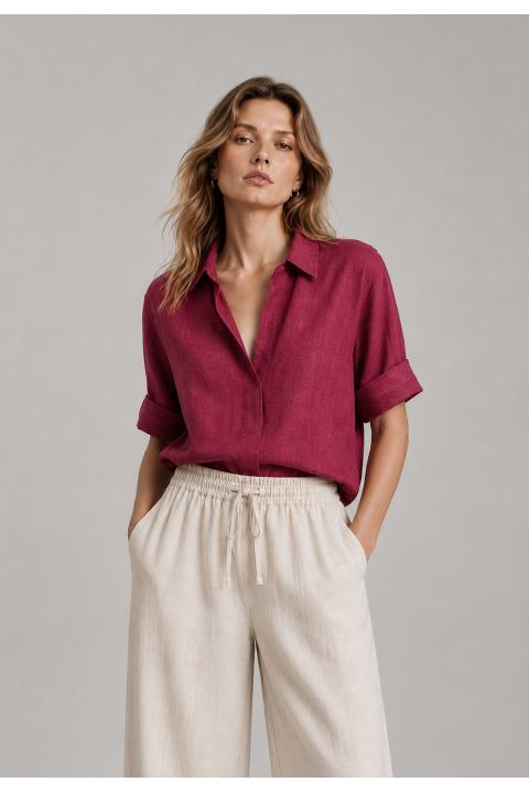 Blouse escote V-neck ROSA