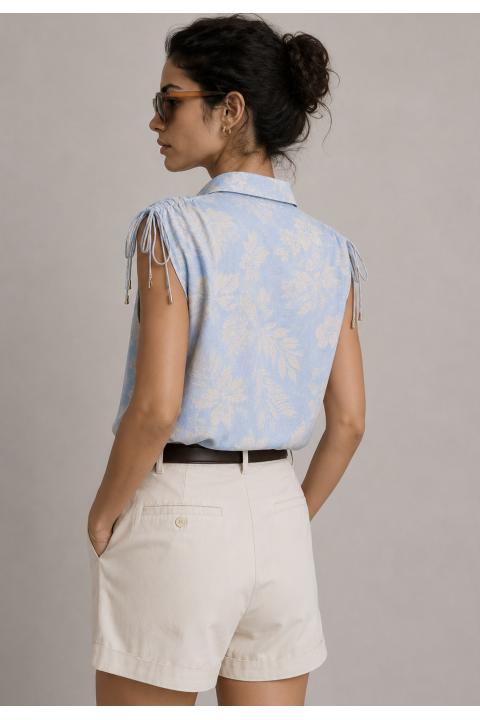 Blusa estampada AZUL