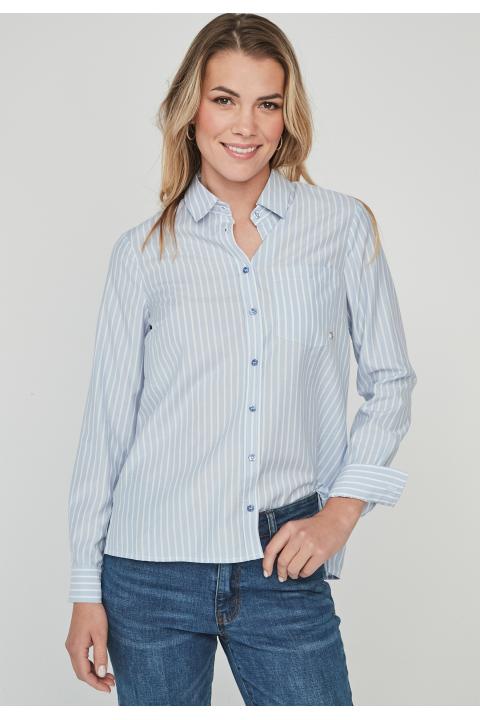 Blusa rayas AZUL CELESTE