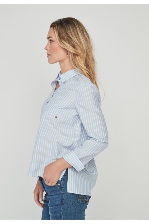 Blusa rayas AZUL CELESTE
