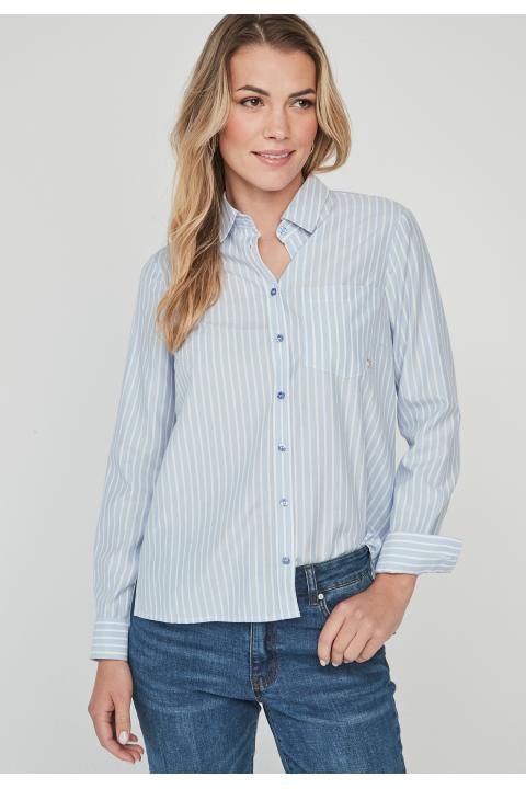 Blusa rayas AZUL CELESTE