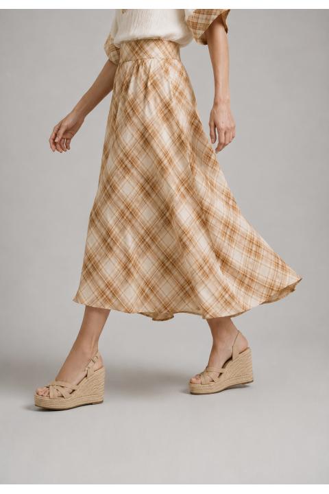 Falda cuadros CAMEL
