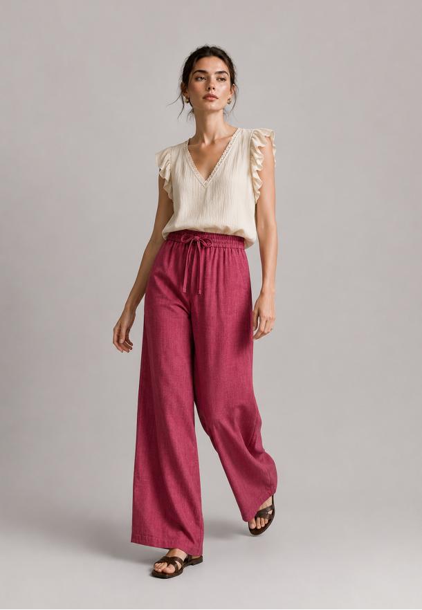 Pantalon goma simple ROSA