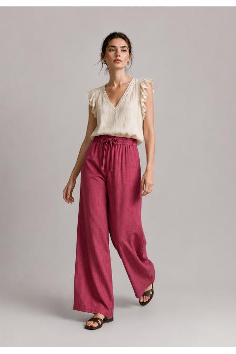 Pantalon goma simple ROSA