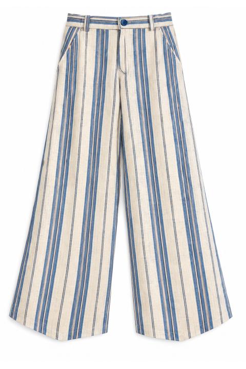 Pantalon rayas AZUL