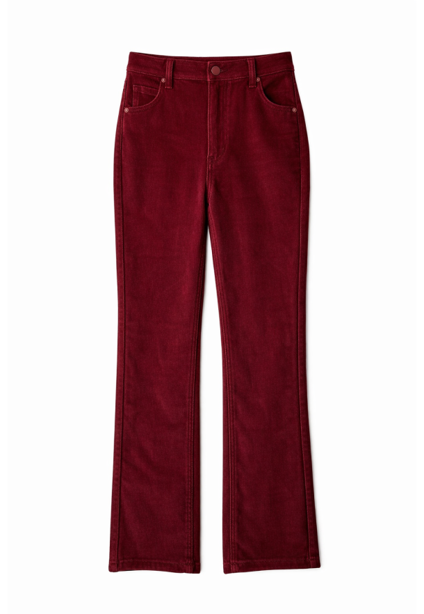 Pantalón pana GRANATE