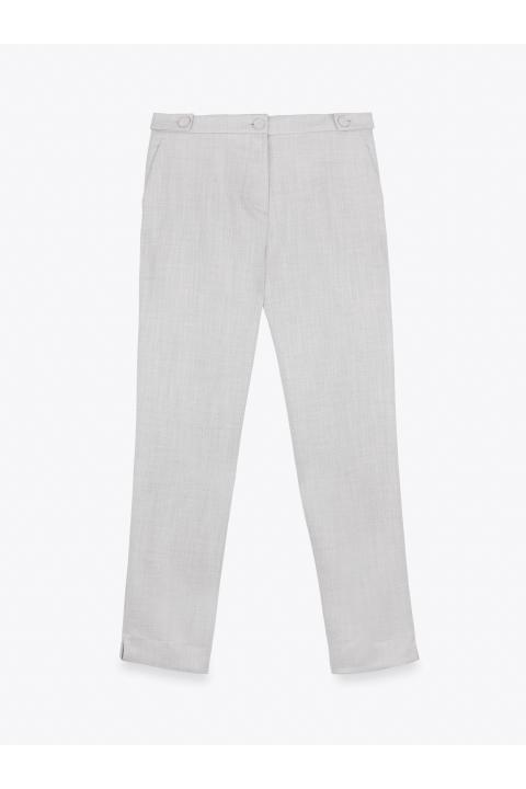 Pantalón textura brillo.Traje GRIS