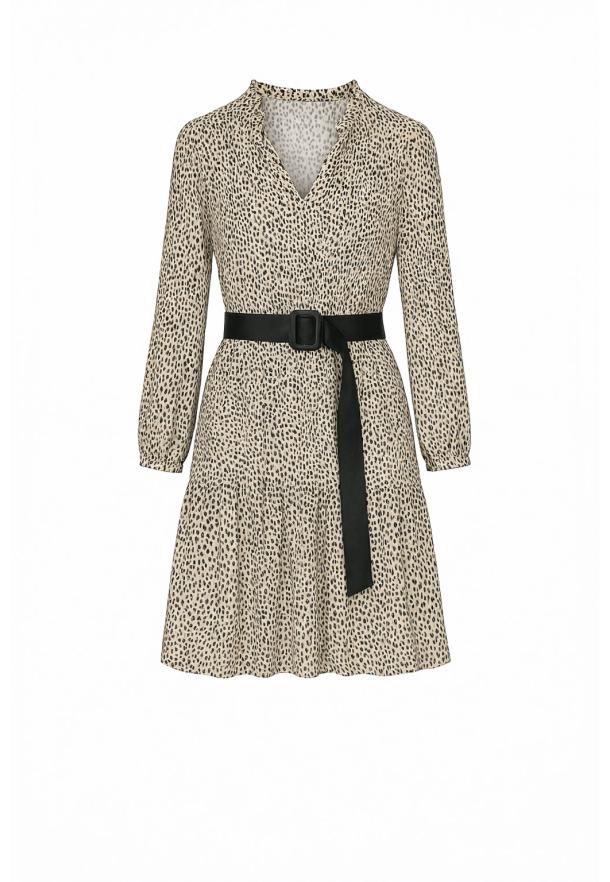 Vestido mancha BEIGE