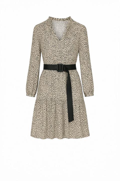 Vestido mancha BEIGE