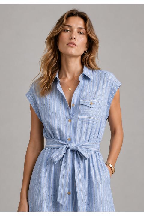Vestido camisero AZUL