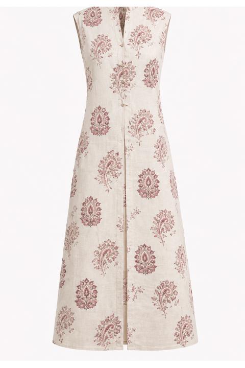 Vestido estampado flor CRUDO