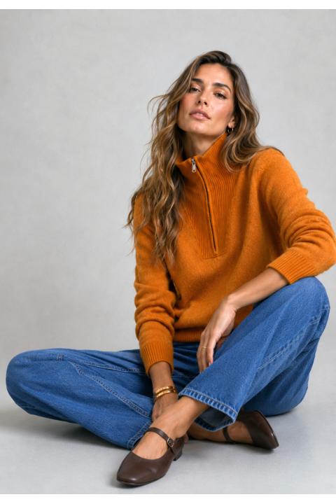 Jersey cremallera OCRE