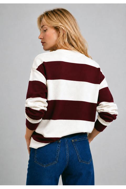 Sweatshirt stripes GRANATE