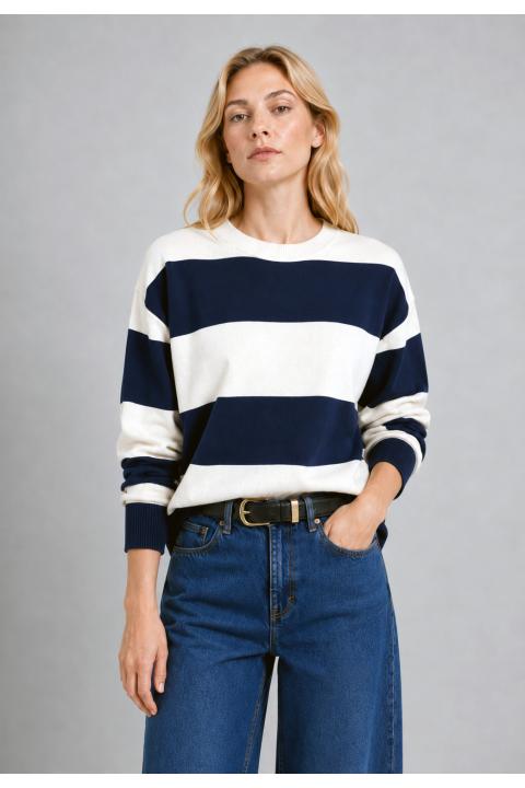 Sweatshirt stripes CRUDO