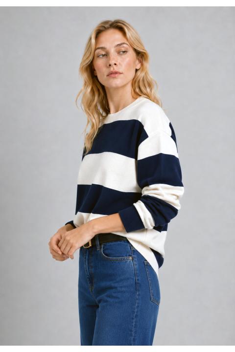 Sweatshirt stripes CRUDO