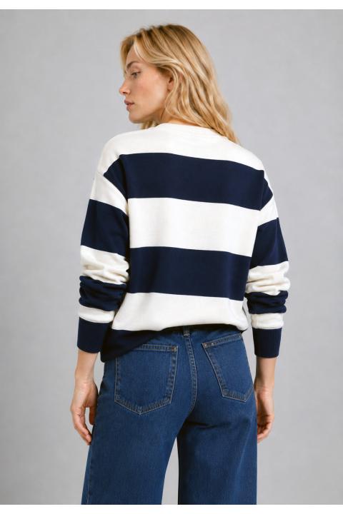 Sweatshirt stripes CRUDO