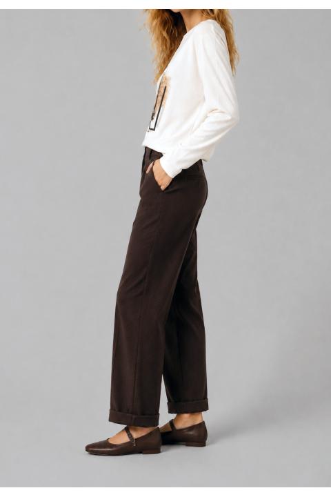 Trousers experience herringbone MARRON