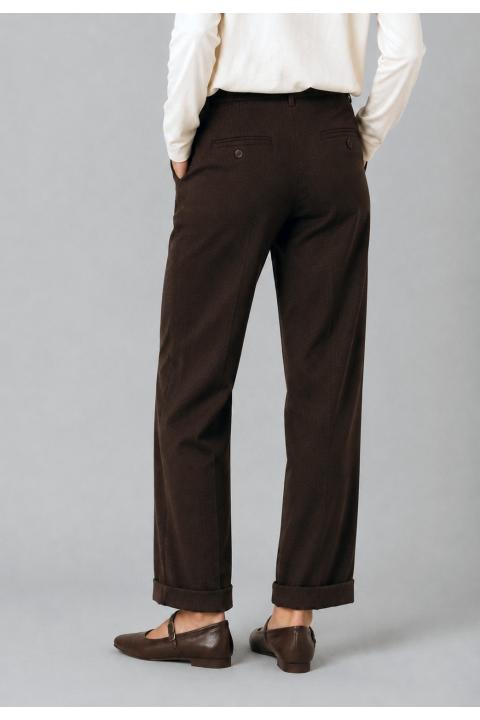 Trousers experience herringbone MARRON