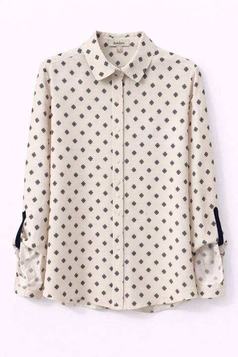 Blouse tie-inspired print CRUDO