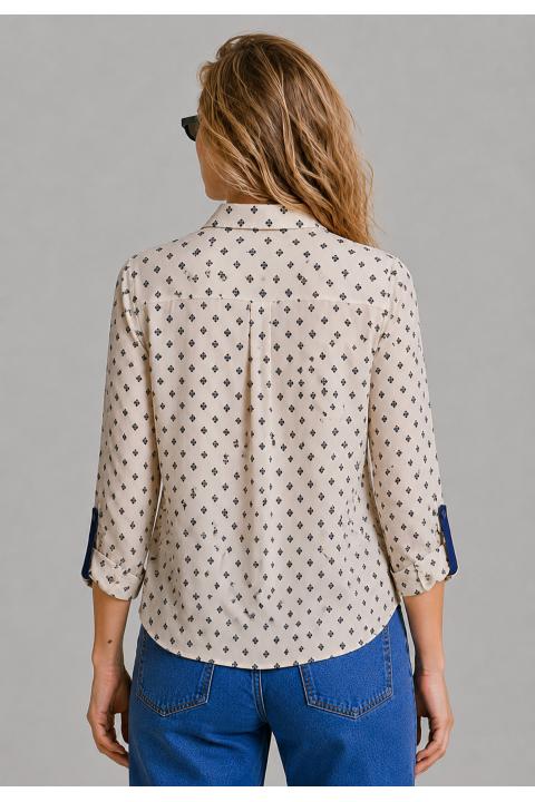 Blouse tie-inspired print CRUDO