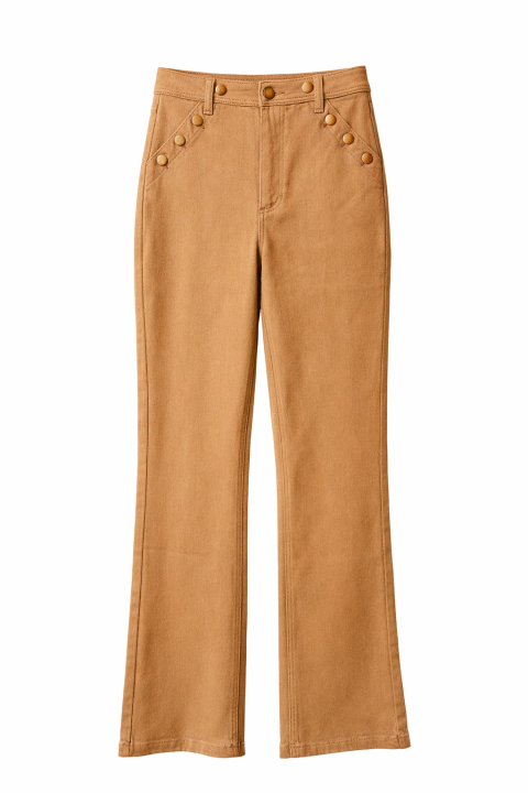 Pantalón cropped CAMEL