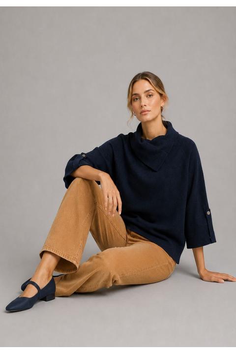 Pantalón cropped CAMEL