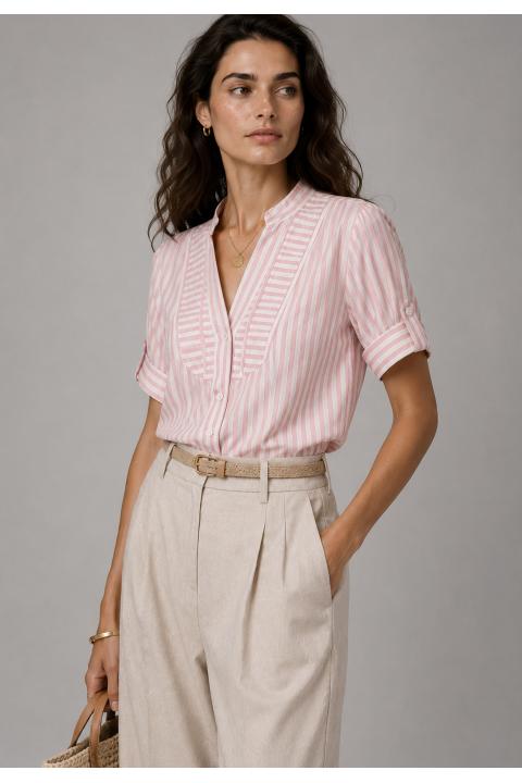 Camisa rayas rosa ROSA
