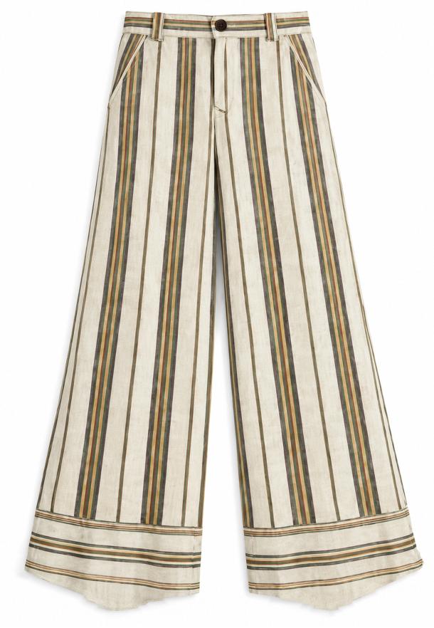 Pantalon rayas NARANJA
