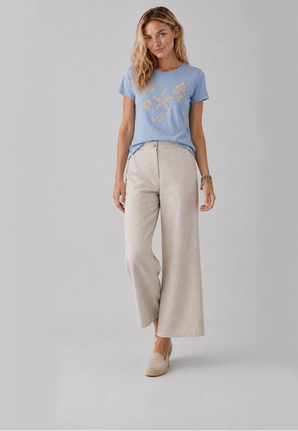Trousers culotte linen look BEIGE