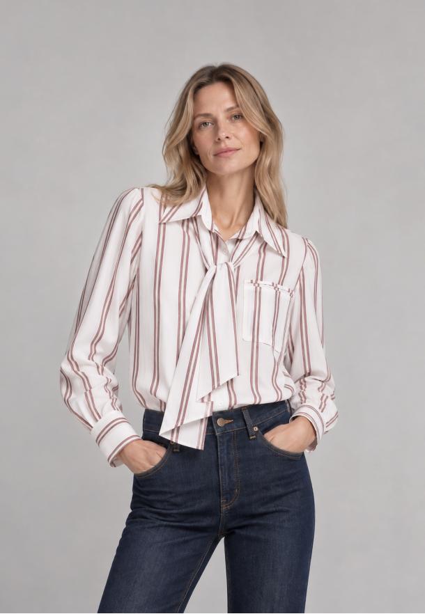 Blusa rayas GRANATE