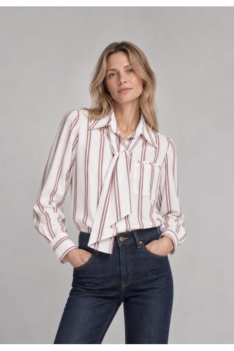 Blusa rayas GRANATE
