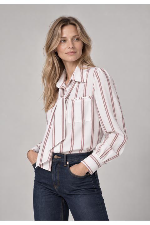 Blusa rayas GRANATE