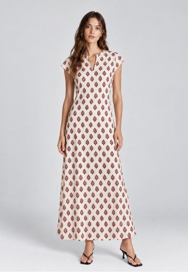 Dress printed flower CRUDO
